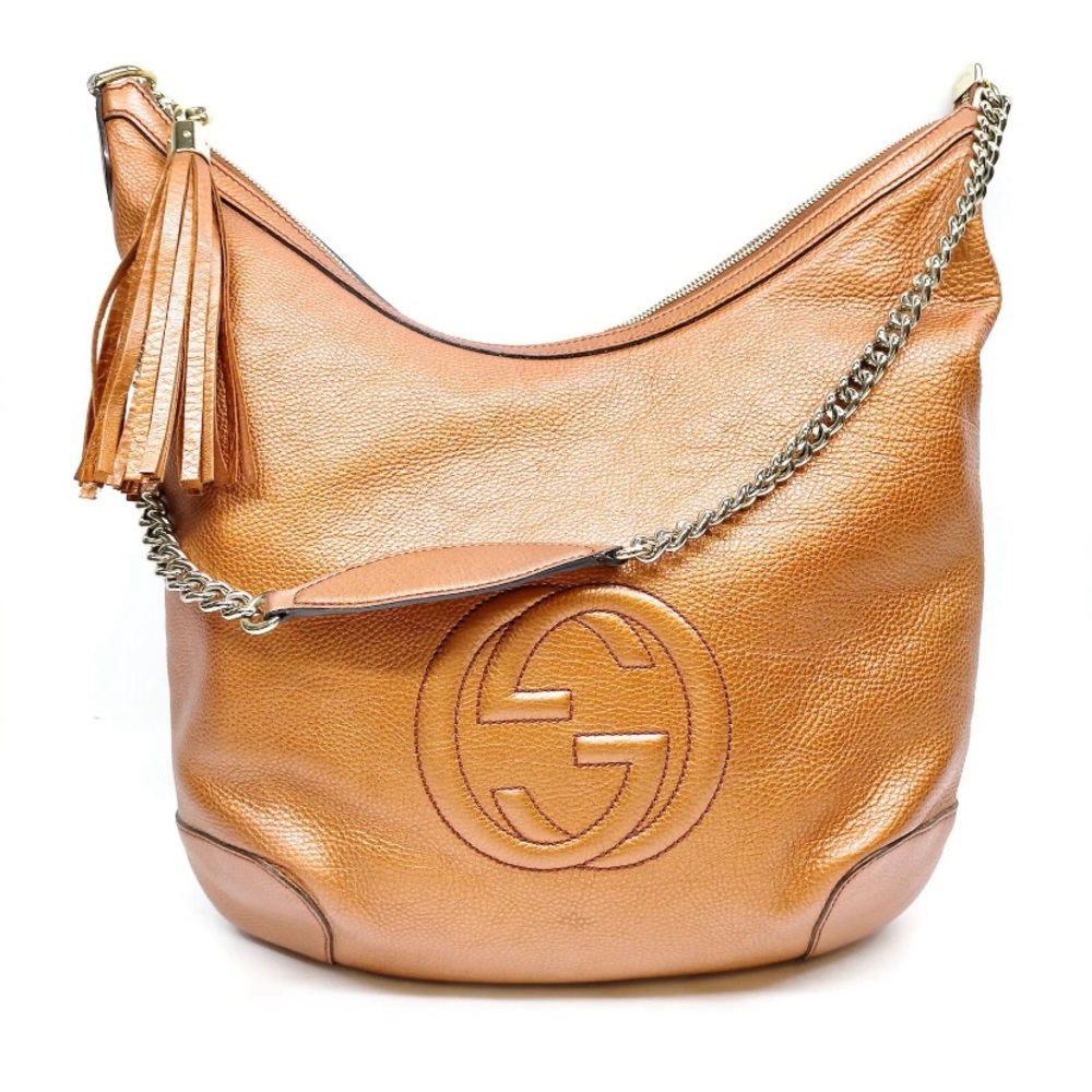 [0056] EUC Gucci Soho Chain Hobo in rare Copper Brown Color